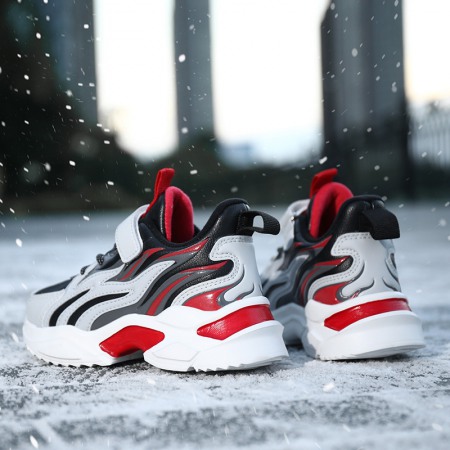 Boys' Cotton Shoes Hot Two Cotton Leather Big Children's Winter Big Cotton Sports Shoes